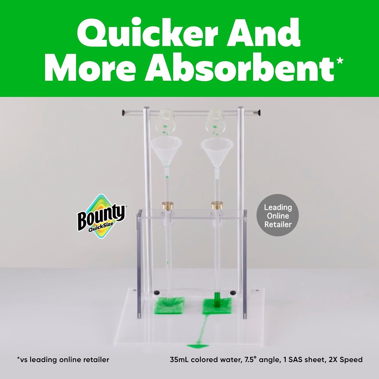 Bounty manufacturer absorbency comparison demonstration