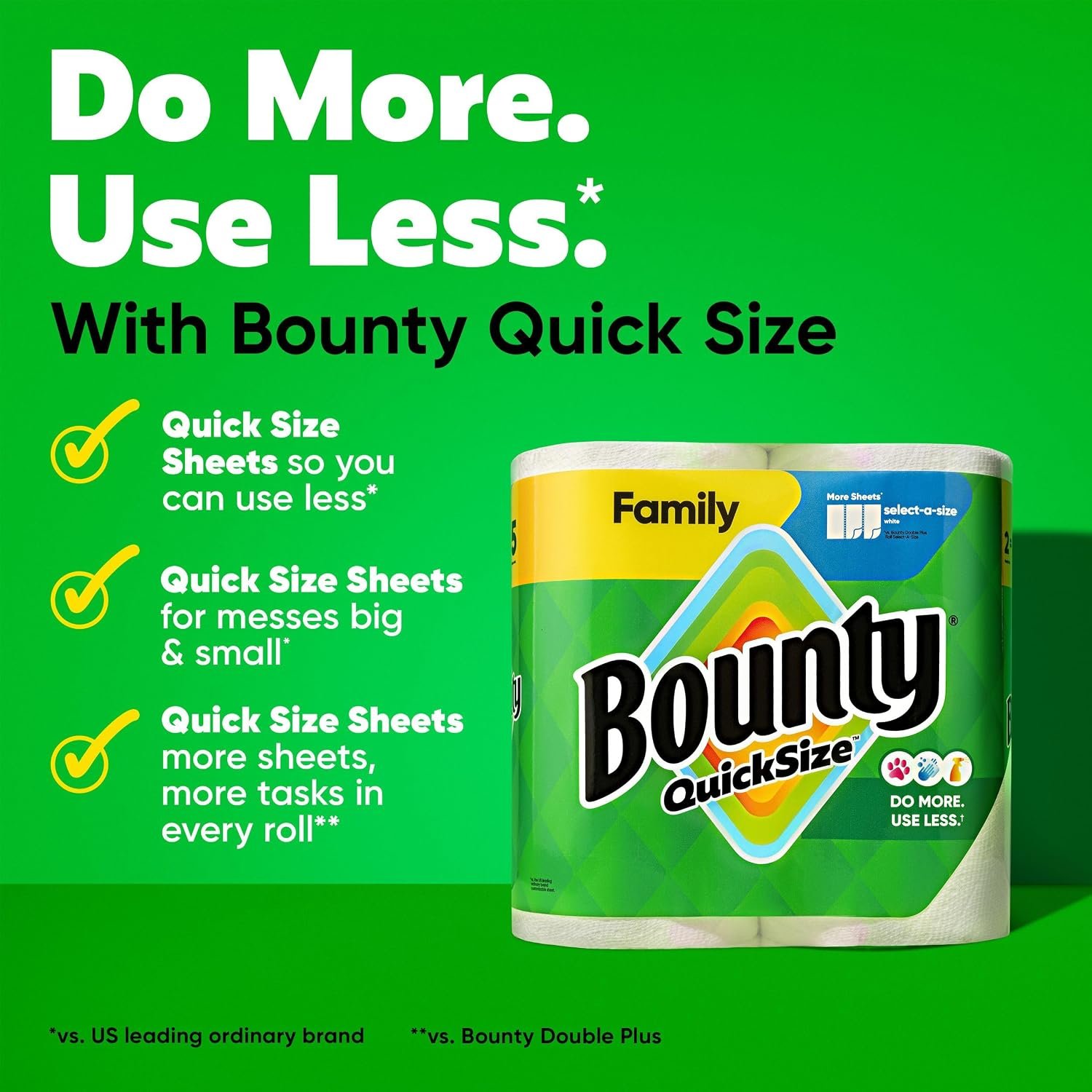 Bounty Quick Size sheet options promotional graphic